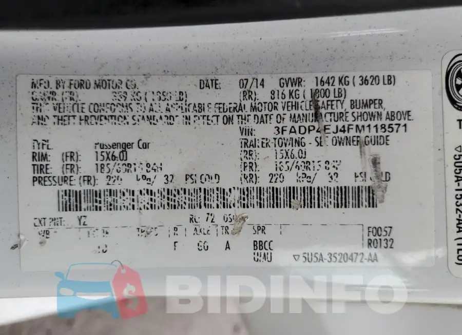 3FADP4EJ4FM118571 Photo# 12