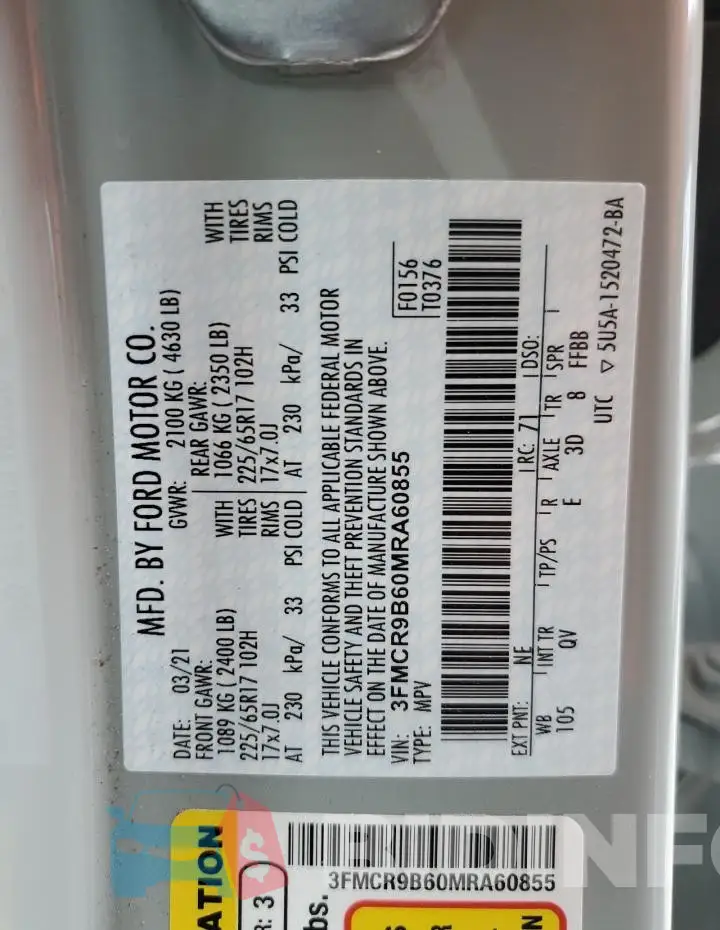 3FMCR9B60MRA60855 Photo# 13