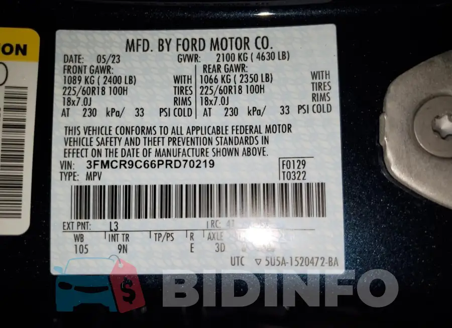 3FMCR9C66PRD70219 Photo# 14