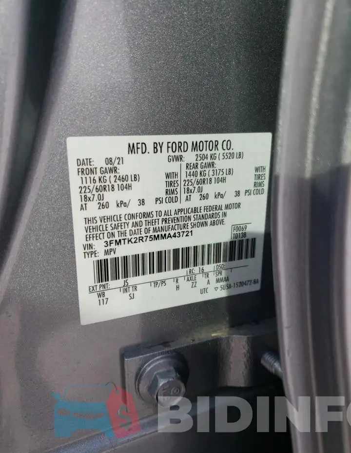 3FMTK2R75MMA43721 Photo# 12