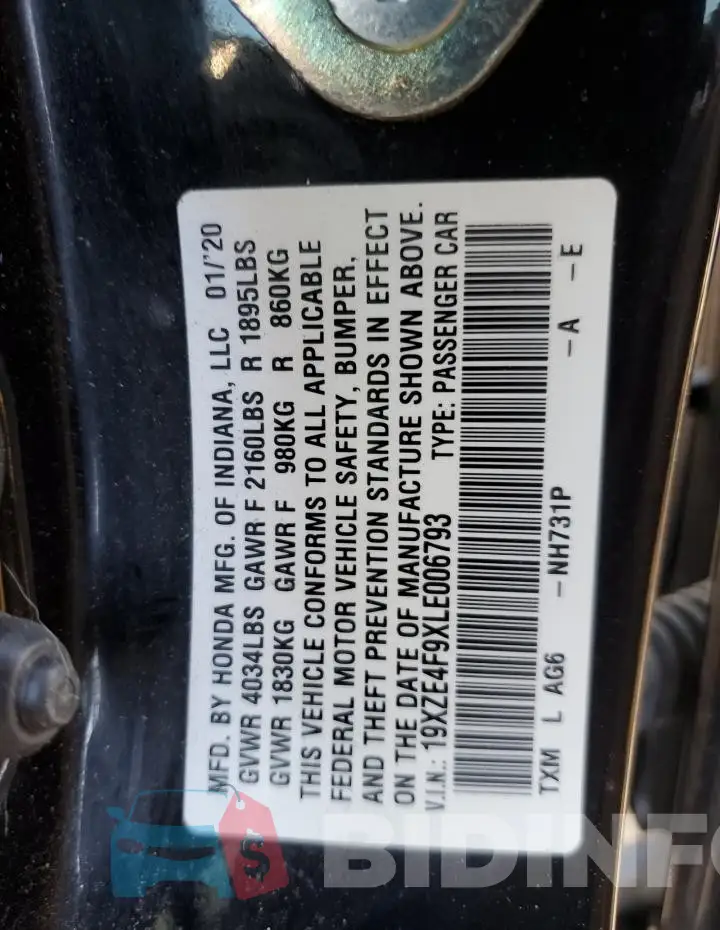 19XZE4F9XLE006793 Photo# 13