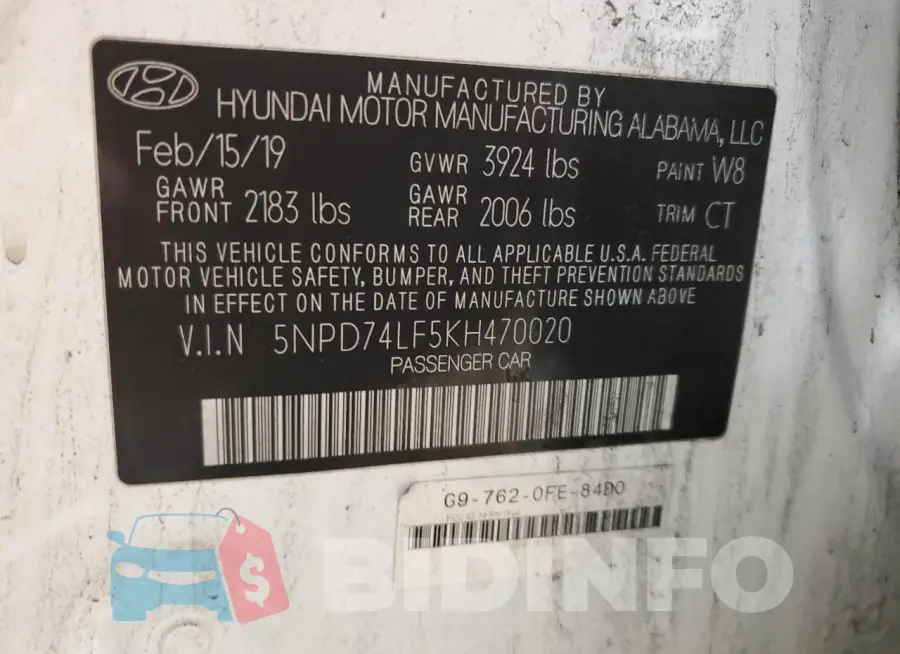 5NPD74LF5KH470020 Photo# 12