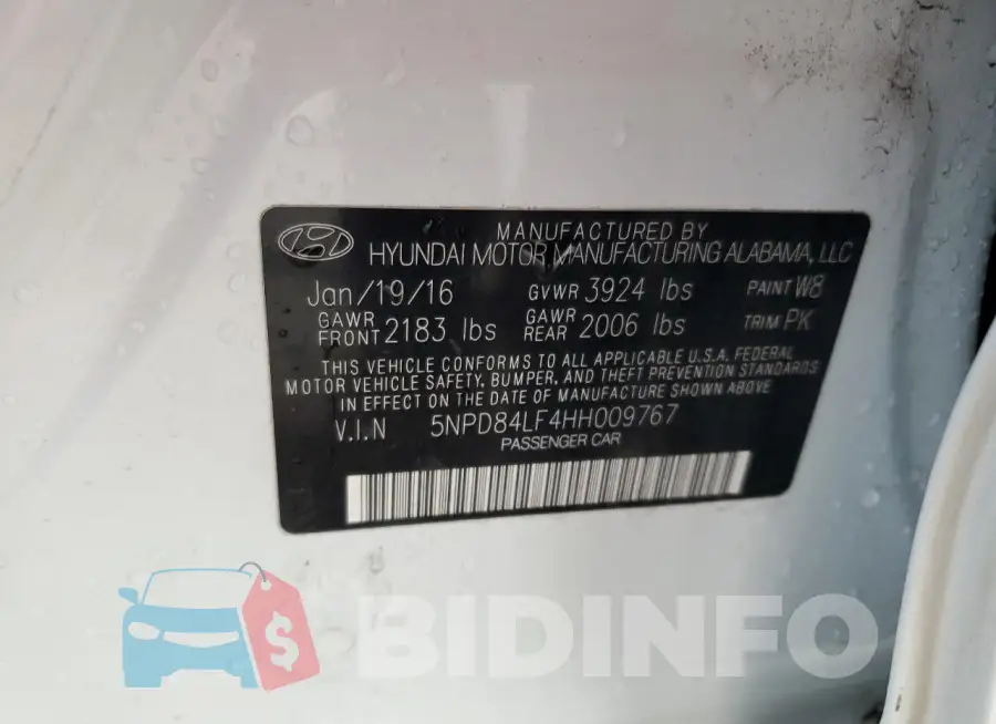 5NPD84LF4HH009767 Photo# 12
