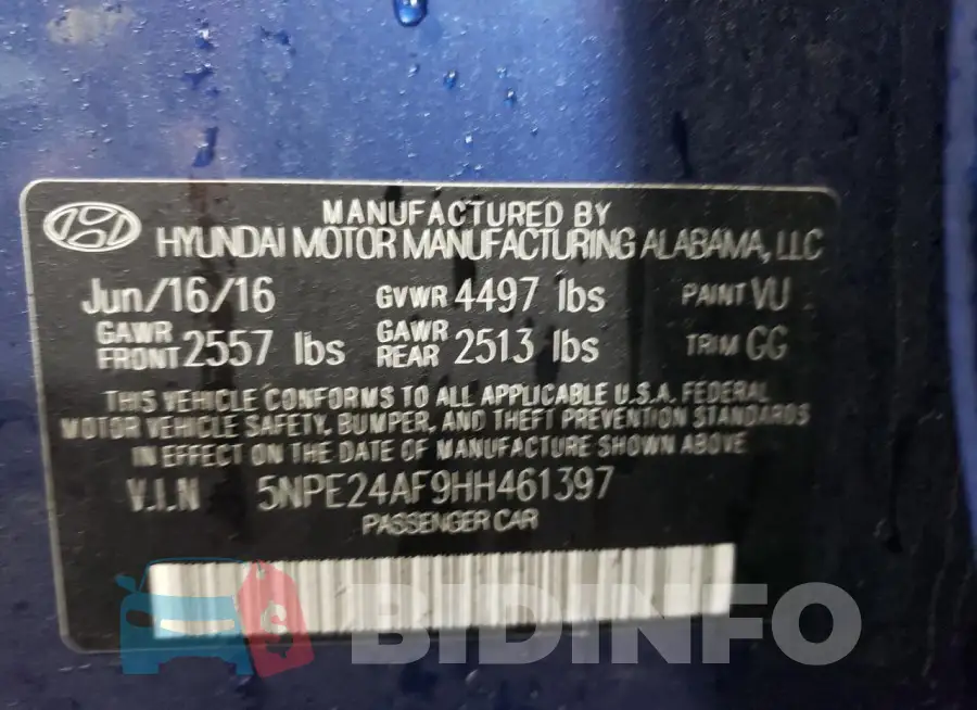 5NPE24AF9HH461397 Photo# 12