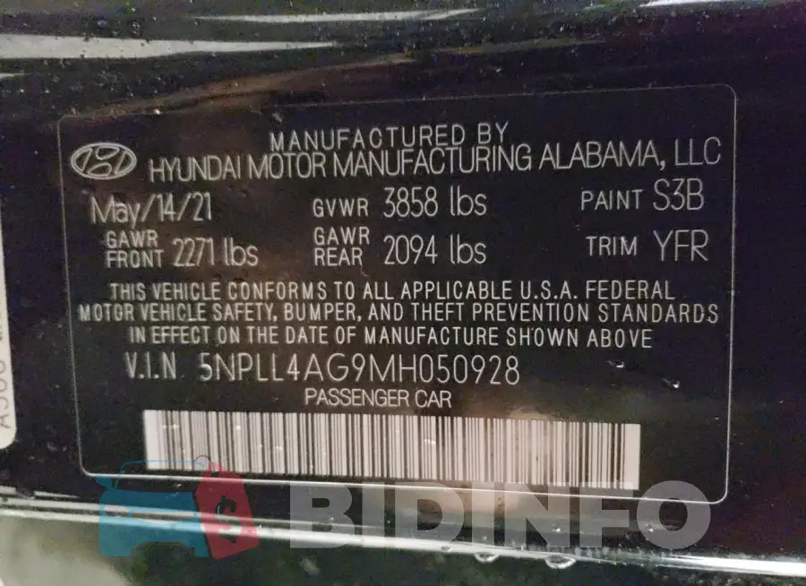 5NPLL4AG9MH050928 Photo# 12