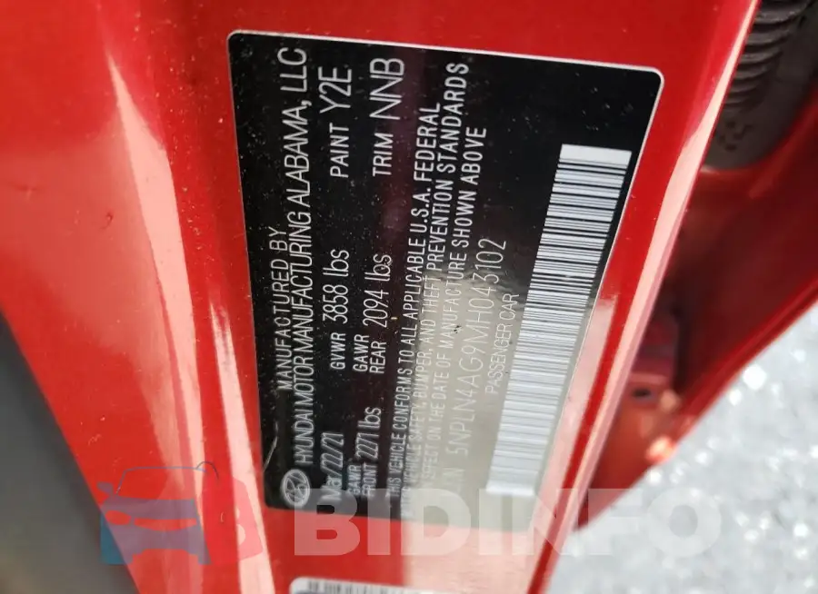 5NPLN4AG9MH043102 Photo# 12
