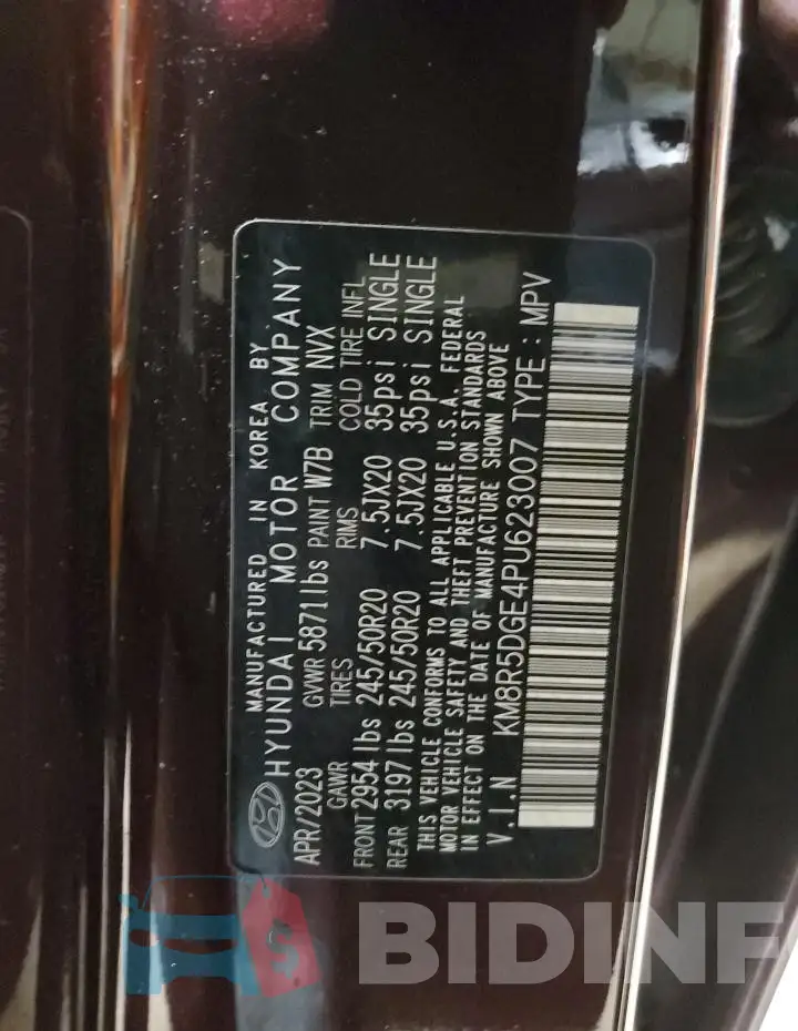 KM8R5DGE4PU623007 Photo# 14