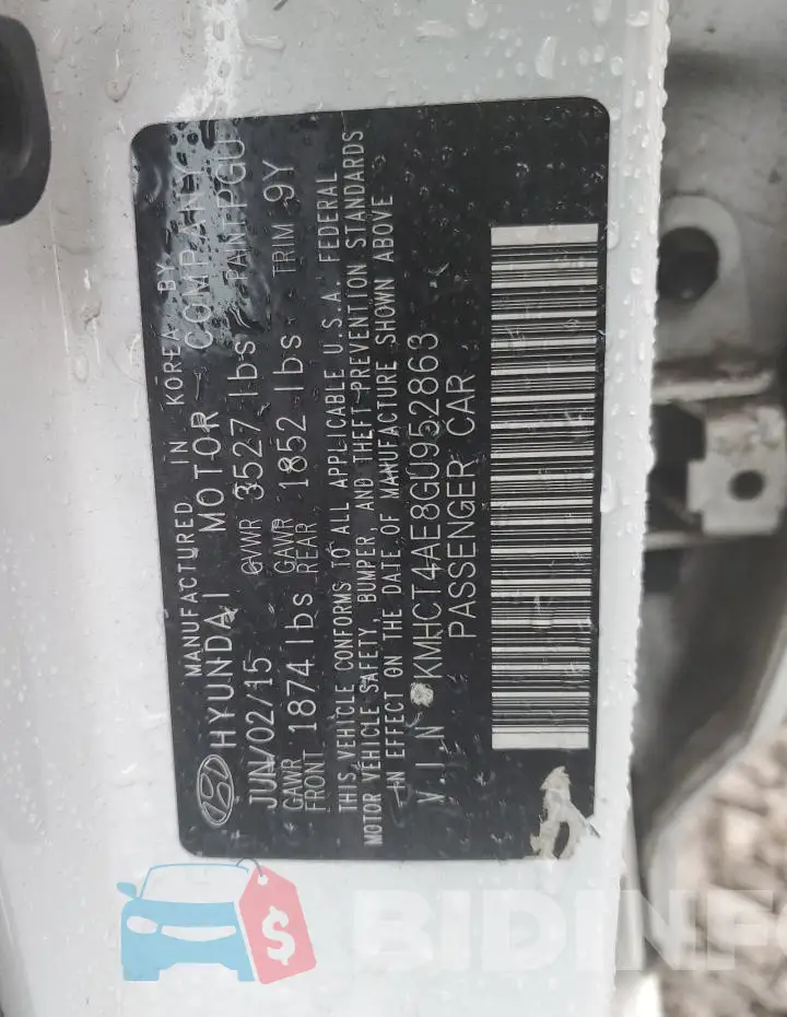 KMHCT4AE8GU952863 Photo# 13