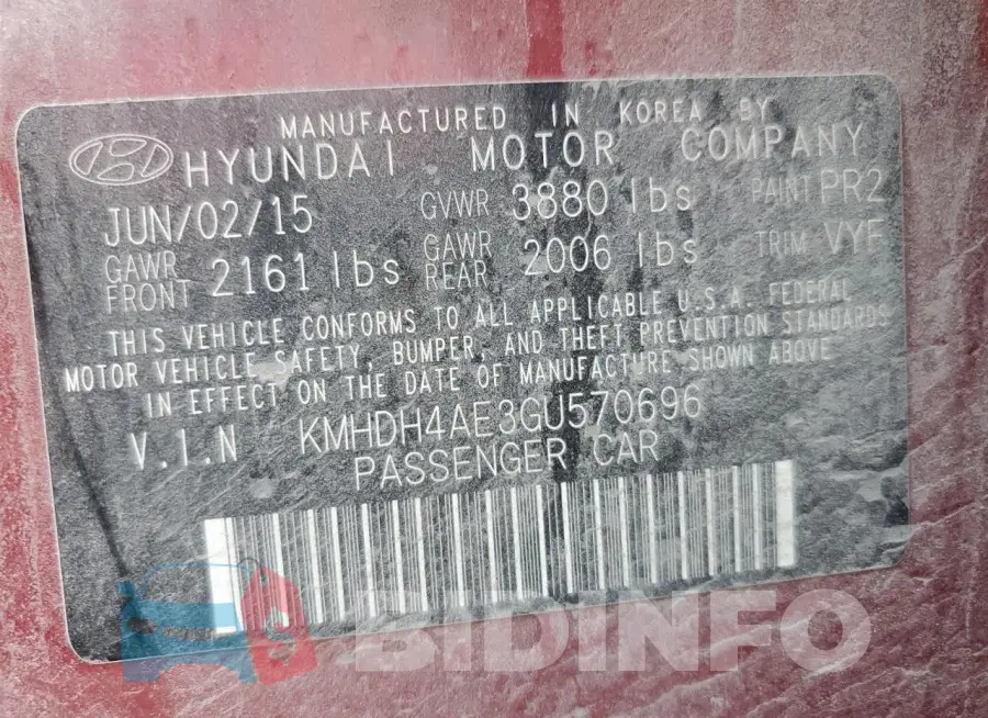 KMHDH4AE3GU570696 Photo# 13