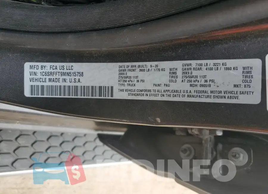 1C6SRFFT9MN515758 Photo# 13