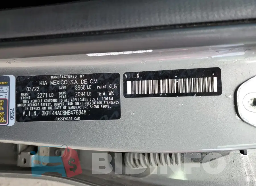 3KPF44AC8NE476848 Photo# 12