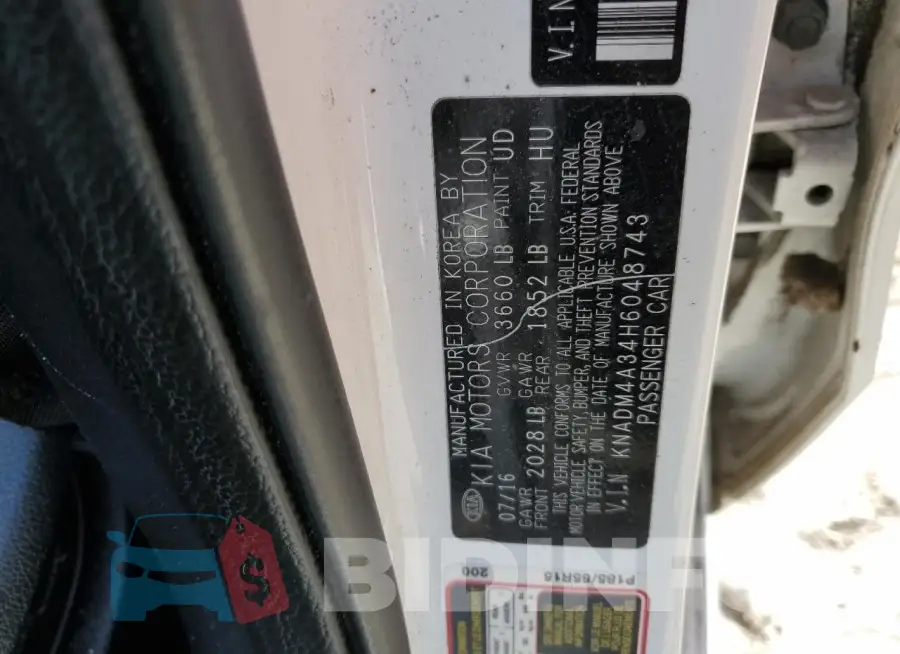 KNADM4A34H6048743 Photo# 13