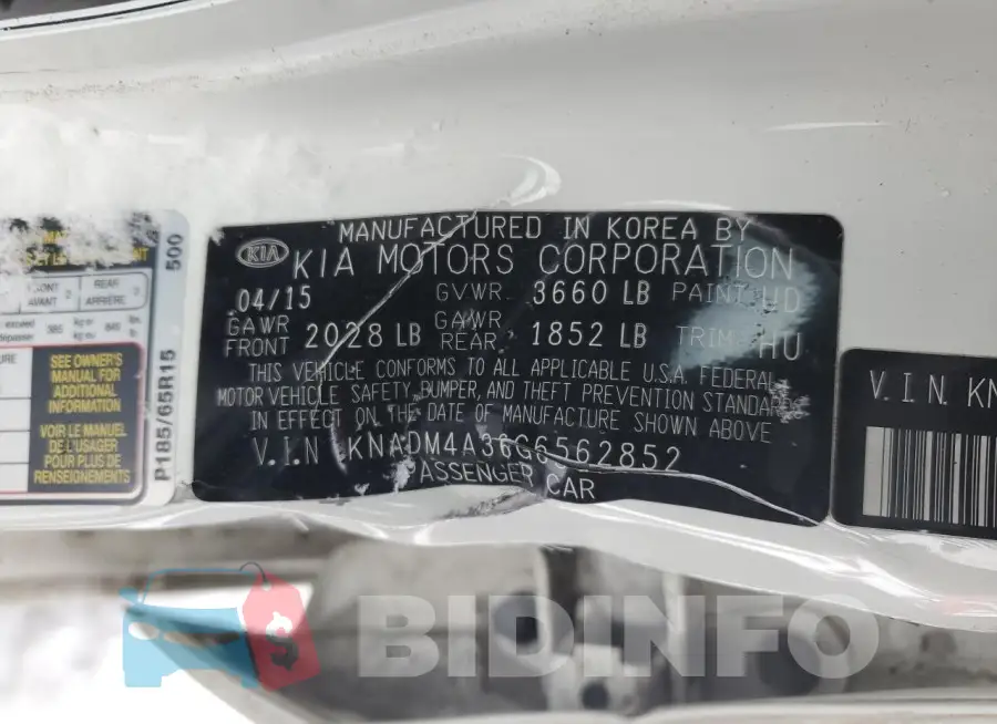 KNADM4A36G6562852 Photo# 12