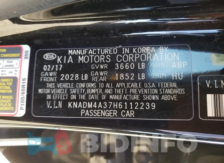 KNADM4A37H6112239 Photo# 12
