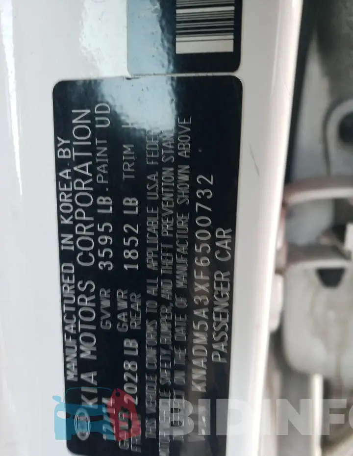 KNADM5A3XF6500732 Photo# 12