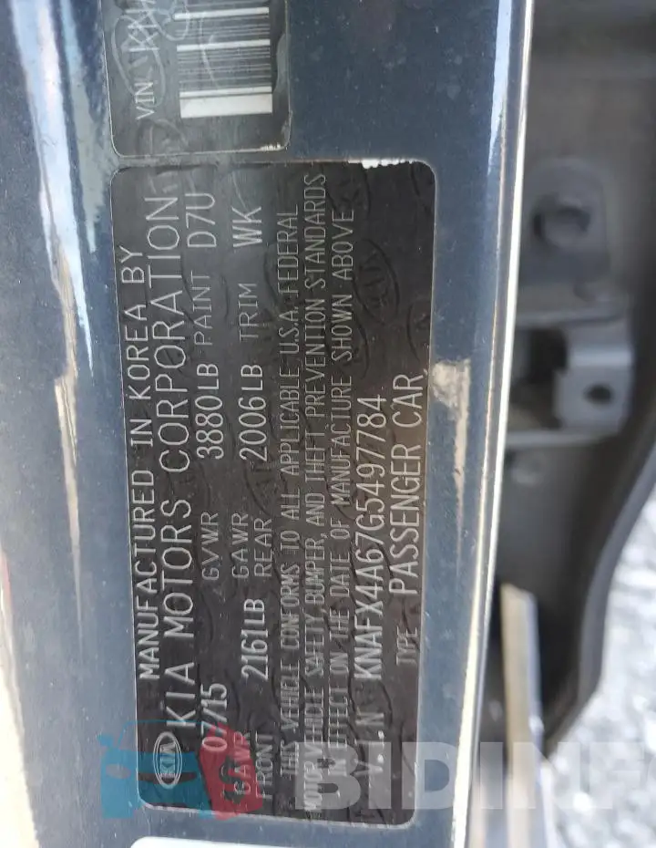 KNAFX4A67G5497784 Photo# 12