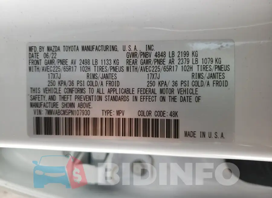 7MMVABCM5PN107930 Photo# 13