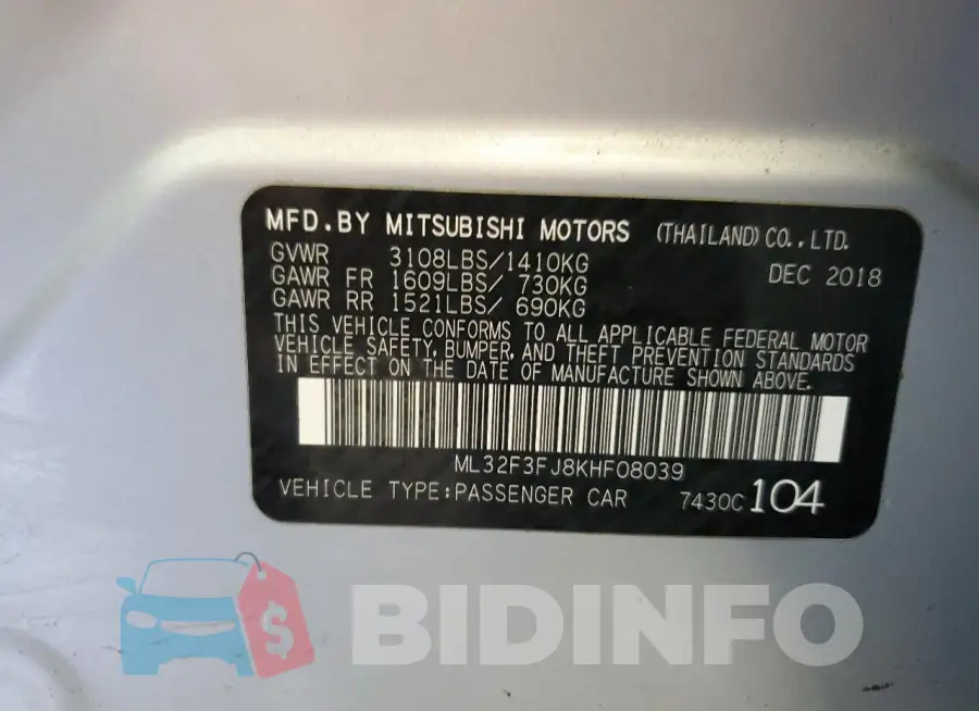 ML32F3FJ8KHF08039 Photo# 12