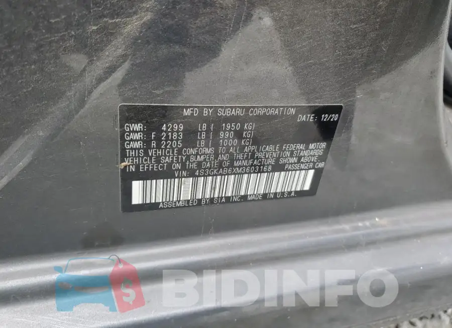 4S3GKAB6XM3603168 Photo# 12