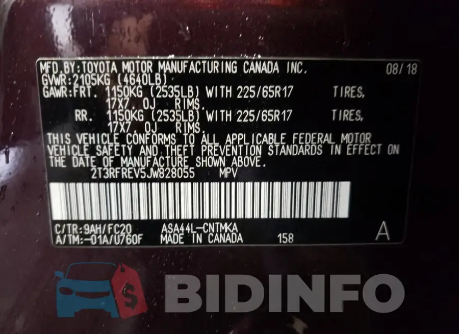 2T3RFREV5JW828055 Photo# 12