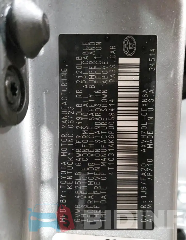 4T1C31AK6PU058414 Photo# 13