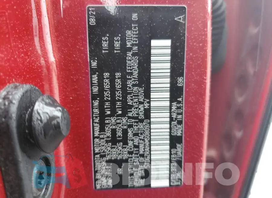 5TDGZRAH4MS080970 Photo# 13