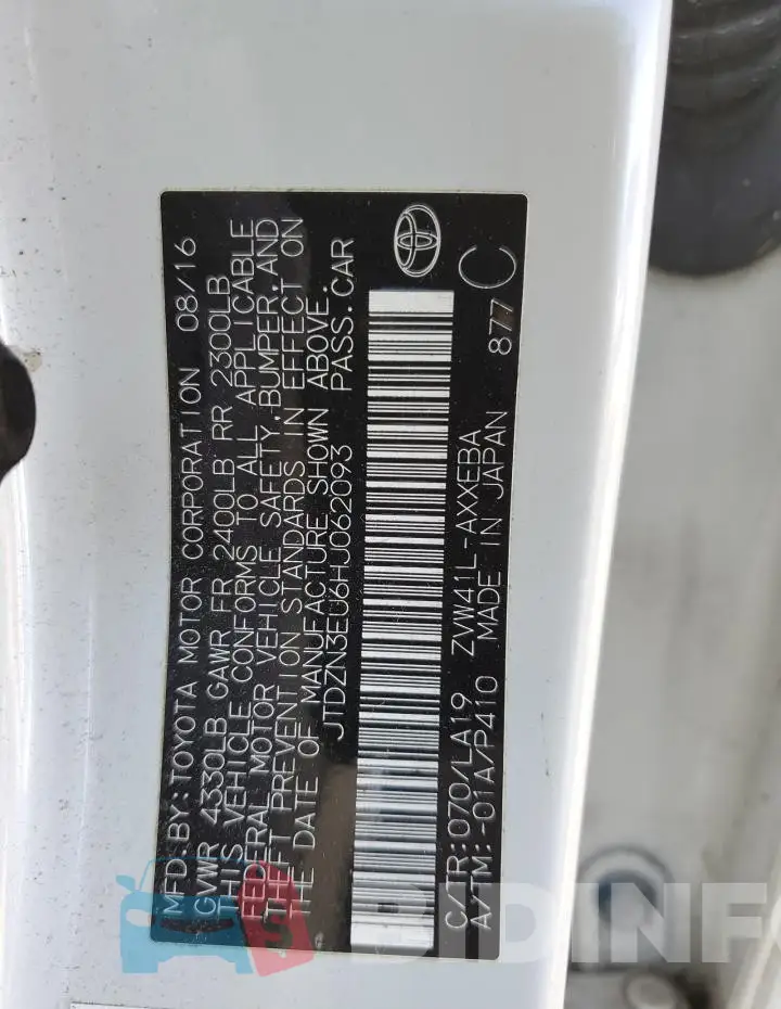 JTDZN3EU6HJ062093 Photo# 12
