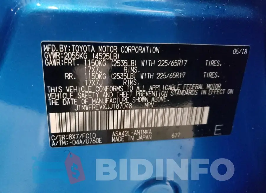 JTMWFREVXJJ187048 Photo# 12