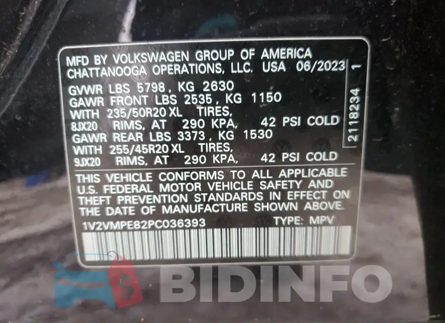 1V2VMPE82PC036393 Photo# 12