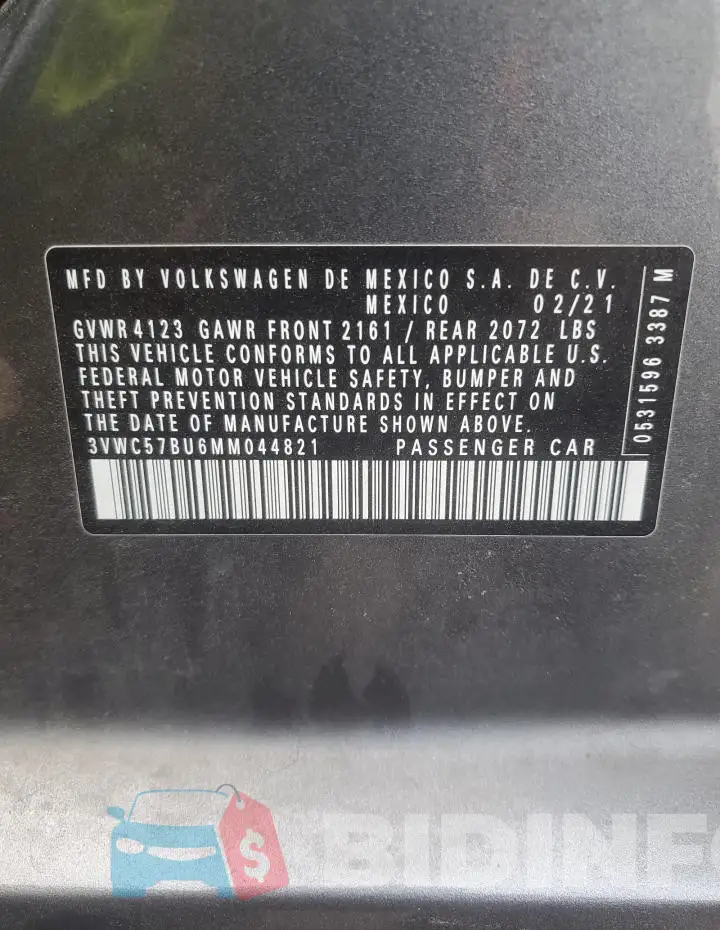3VWC57BU6MM044821 Photo# 12