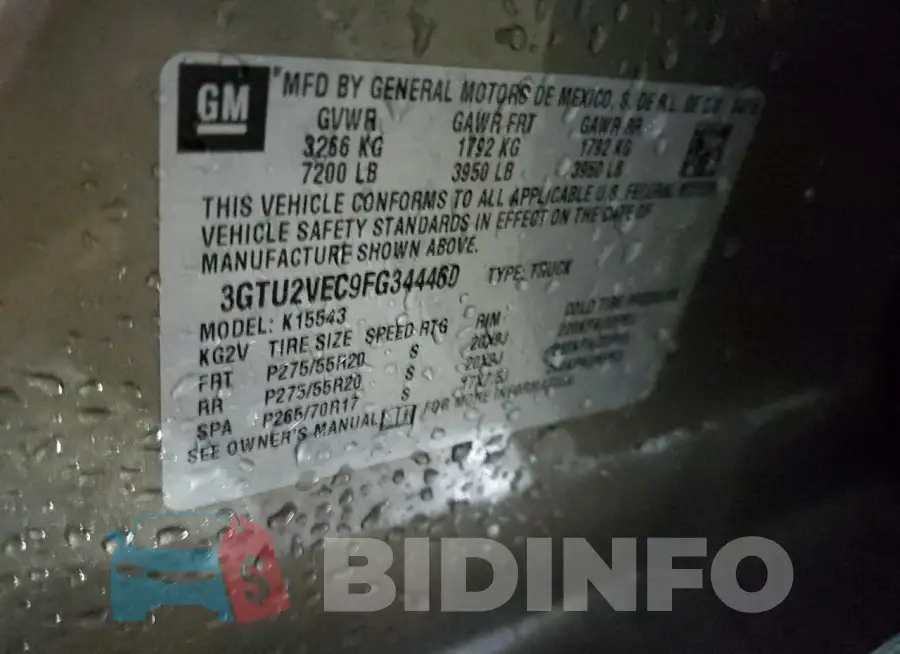 3GTU2VEC9FG344460 Photo# 12