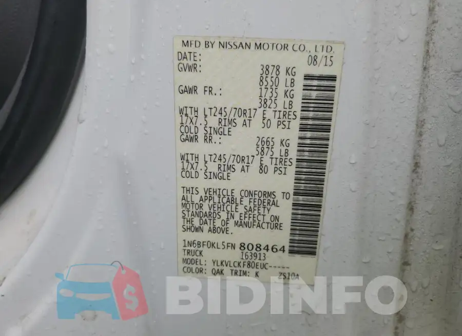 1N6BF0KL5FN808464 Photo# 12
