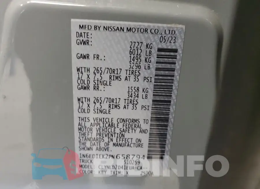 1N6ED1EK2PN658794 Photo# 12