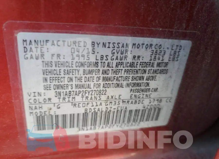 3N1AB7AP2FY270822 Photo# 12