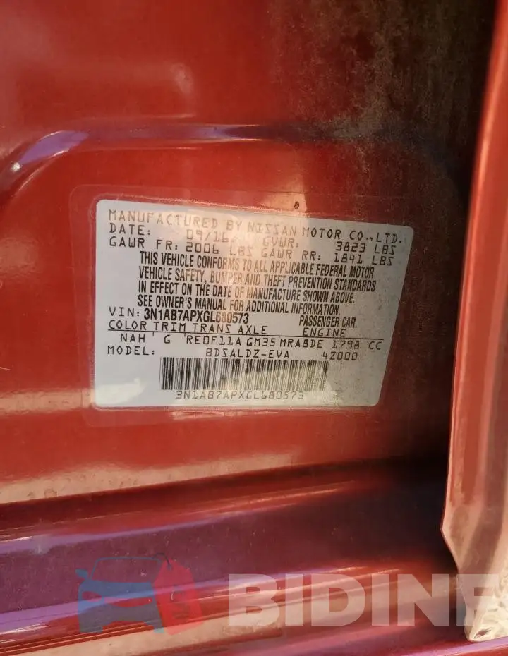 3N1AB7APXGL680573 Photo# 12