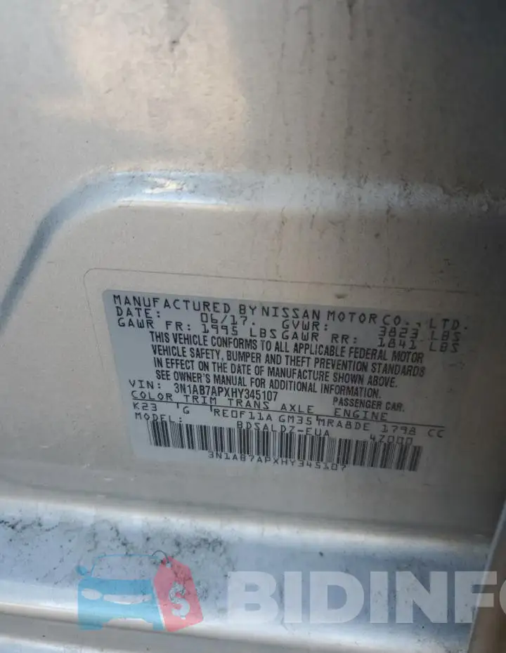 3N1AB7APXHY345107 Photo# 12