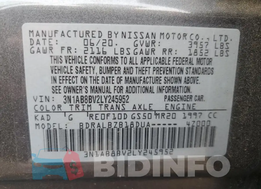 3N1AB8BV2LY245952 Photo# 12