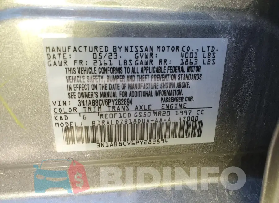 3N1AB8CV6PY282894 Photo# 12