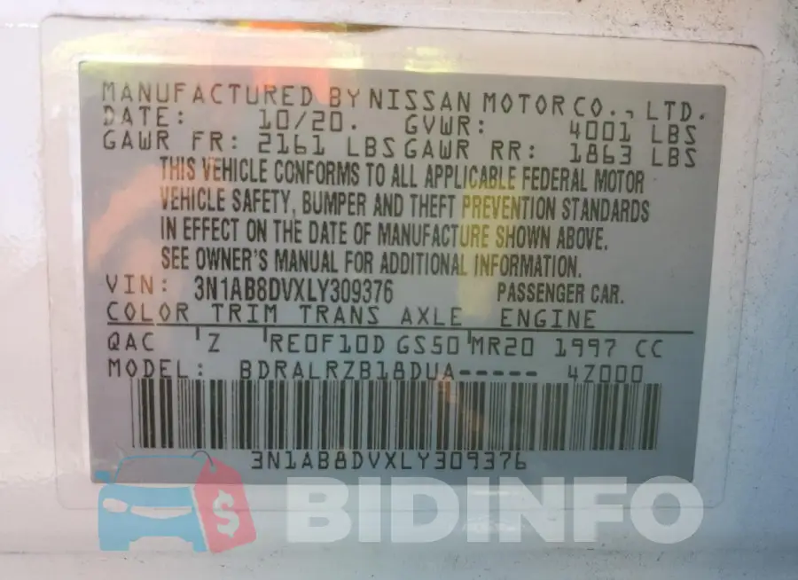 3N1AB8DVXLY309376 Photo# 12