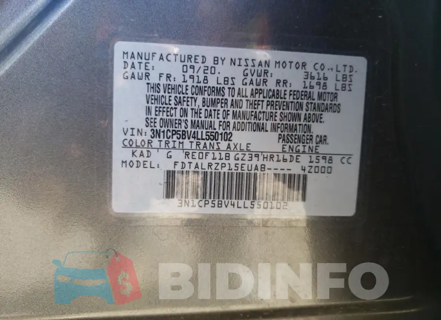 3N1CP5BV4LL550102 Photo# 12