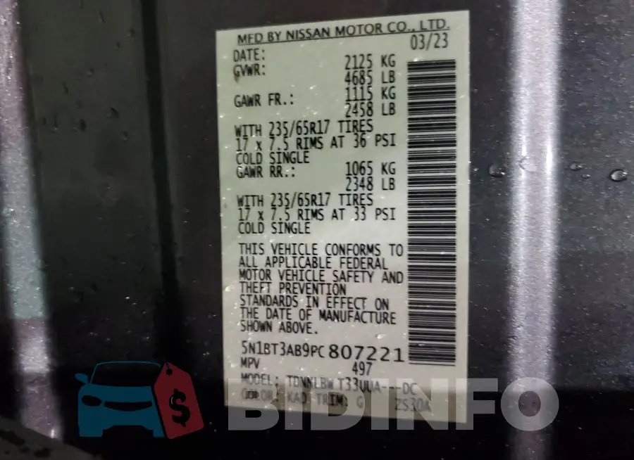 5N1BT3AB9PC807221 Photo# 12
