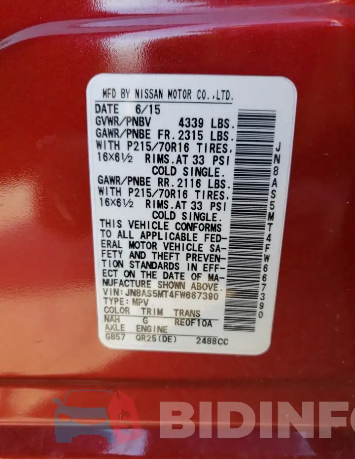 JN8AS5MT4FW667390 Photo# 13