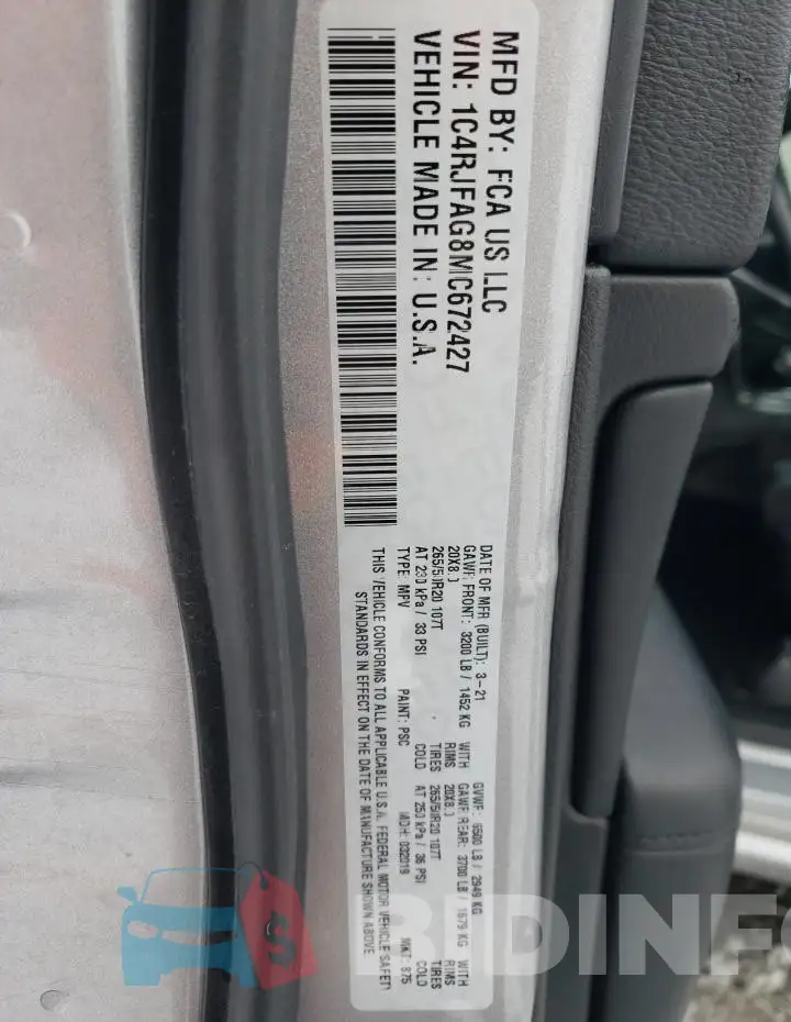 1C4RJFAG8MC672427 Photo# 13