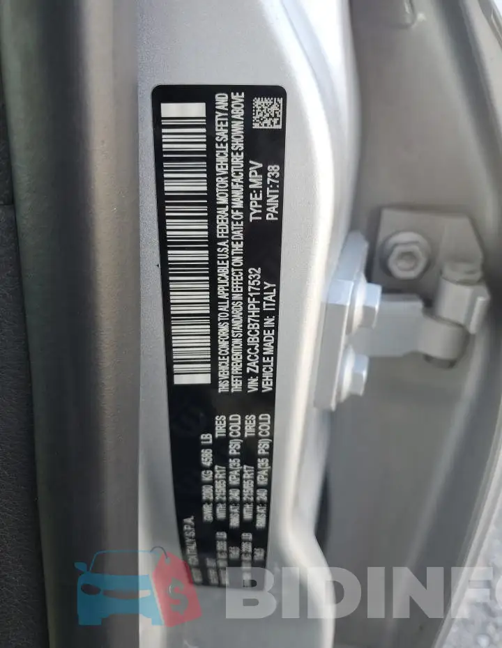 ZACCJBCB7HPF17532 Photo# 13