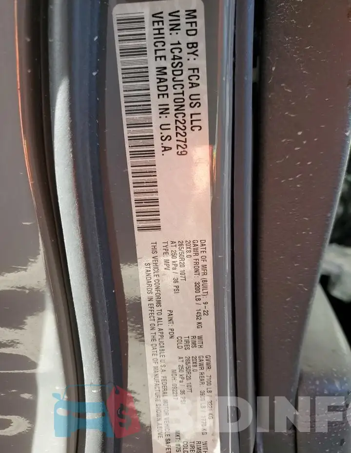 1C4SDJCT0NC222729 Photo# 13