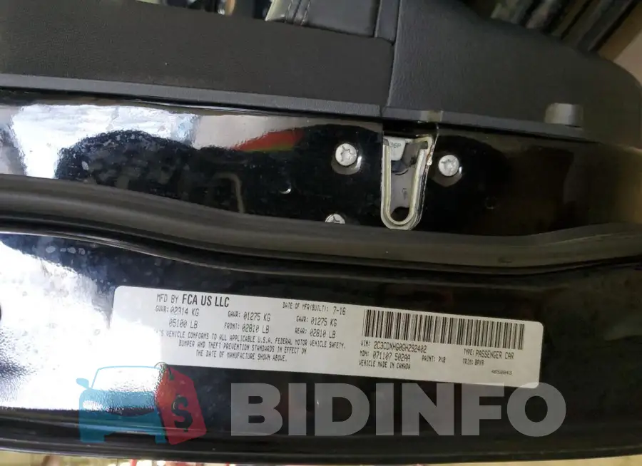 2C3CDXHG0GH292402 Photo# 12