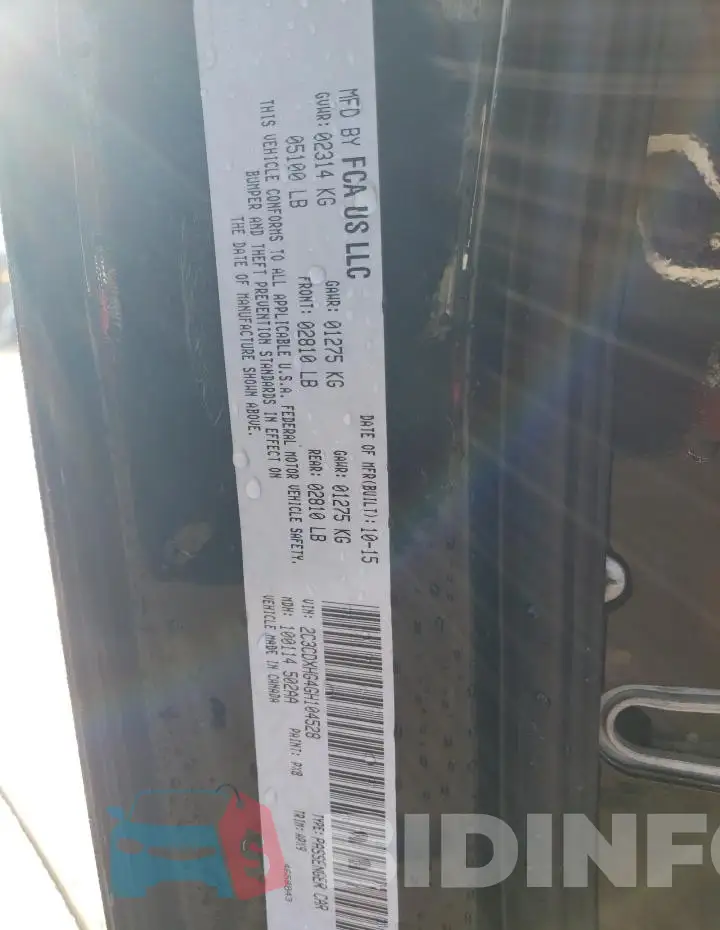 2C3CDXHG4GH104528 Photo# 12