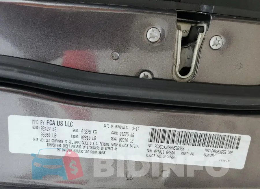 2C3CDXJG9HH596355 Photo# 13