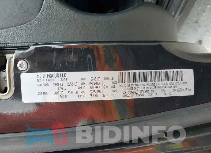 2C4RDGEG1JR343613 Photo# 13