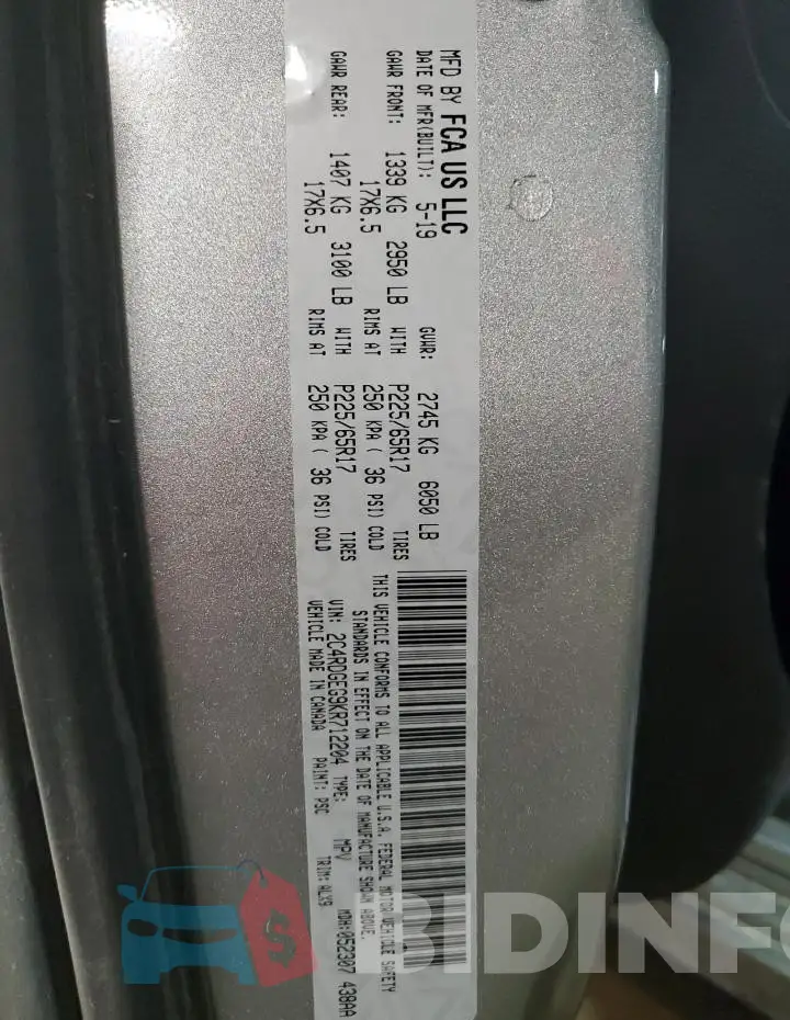 2C4RDGEG9KR712204 Photo# 13